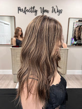 Load image into Gallery viewer, Melanie, new thin silk top lace front, 19” layered length with premium Brazilian texture hair
