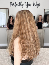 Load image into Gallery viewer, Savanna, 22” length, small cap with premium Brazilian texture hair, dries as shown.
