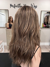 Load image into Gallery viewer, Melanie, new thin silk top lace front, 19” layered length with premium Brazilian texture hair
