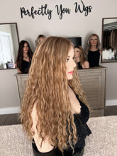 Load image into Gallery viewer, Savanna, 22” length, small cap with premium Brazilian texture hair, dries as shown.
