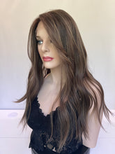 Load image into Gallery viewer, Bridget 19” length with right side bangs, small cap with premium euro quality hair
