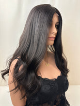 Load image into Gallery viewer, Jessie is a 10x10 whopper style topper, 19-22&quot; layered length made with premium Euro quality human hair
